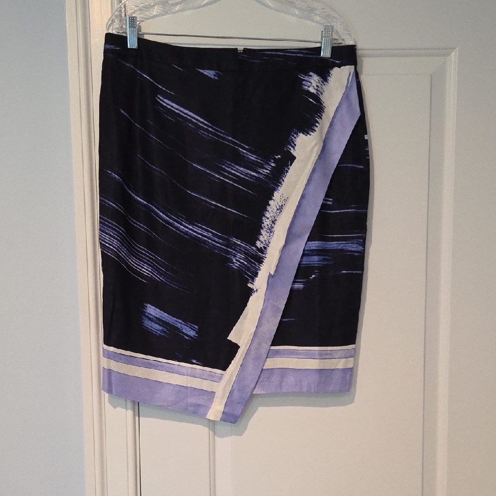 Banana Republic Navy Faux Wrap Skirt